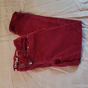 EUC Cat & Jack corduroy maroon pants kids 6